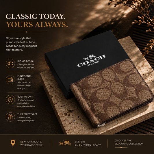 Signature Canvas Bifold Wallet