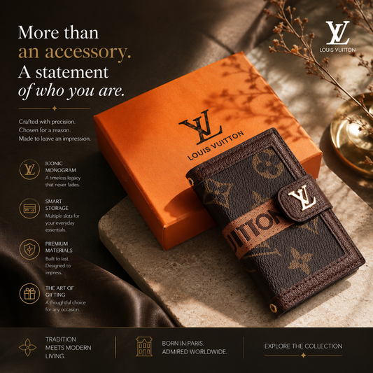 Heritage Monogram Strap Wallet