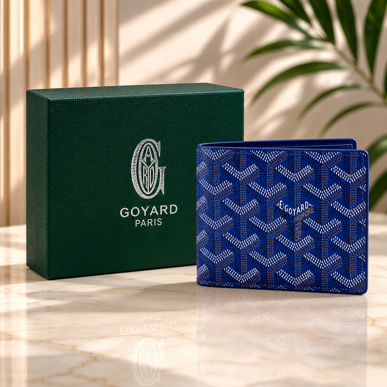 Blue Chevron Pattern Wallet