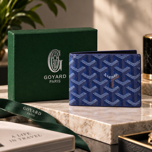 Blue Chevron Pattern Wallet