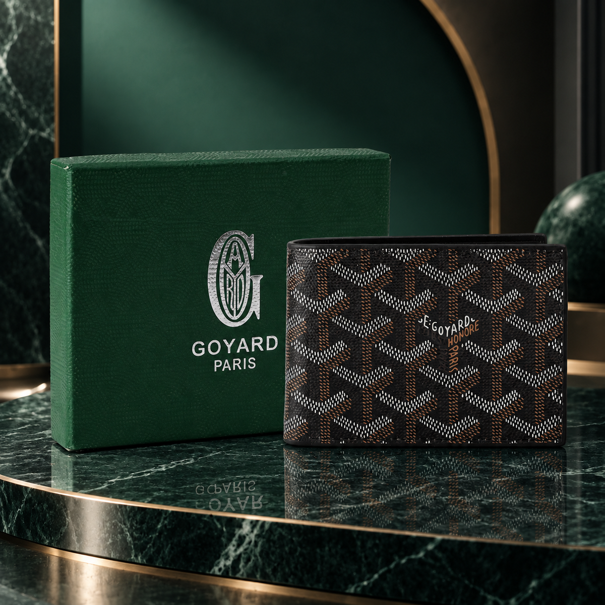 Midnight Monogram Bifold Wallet