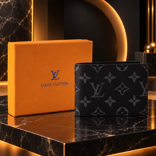 Noir Monogram Bifold Wallet