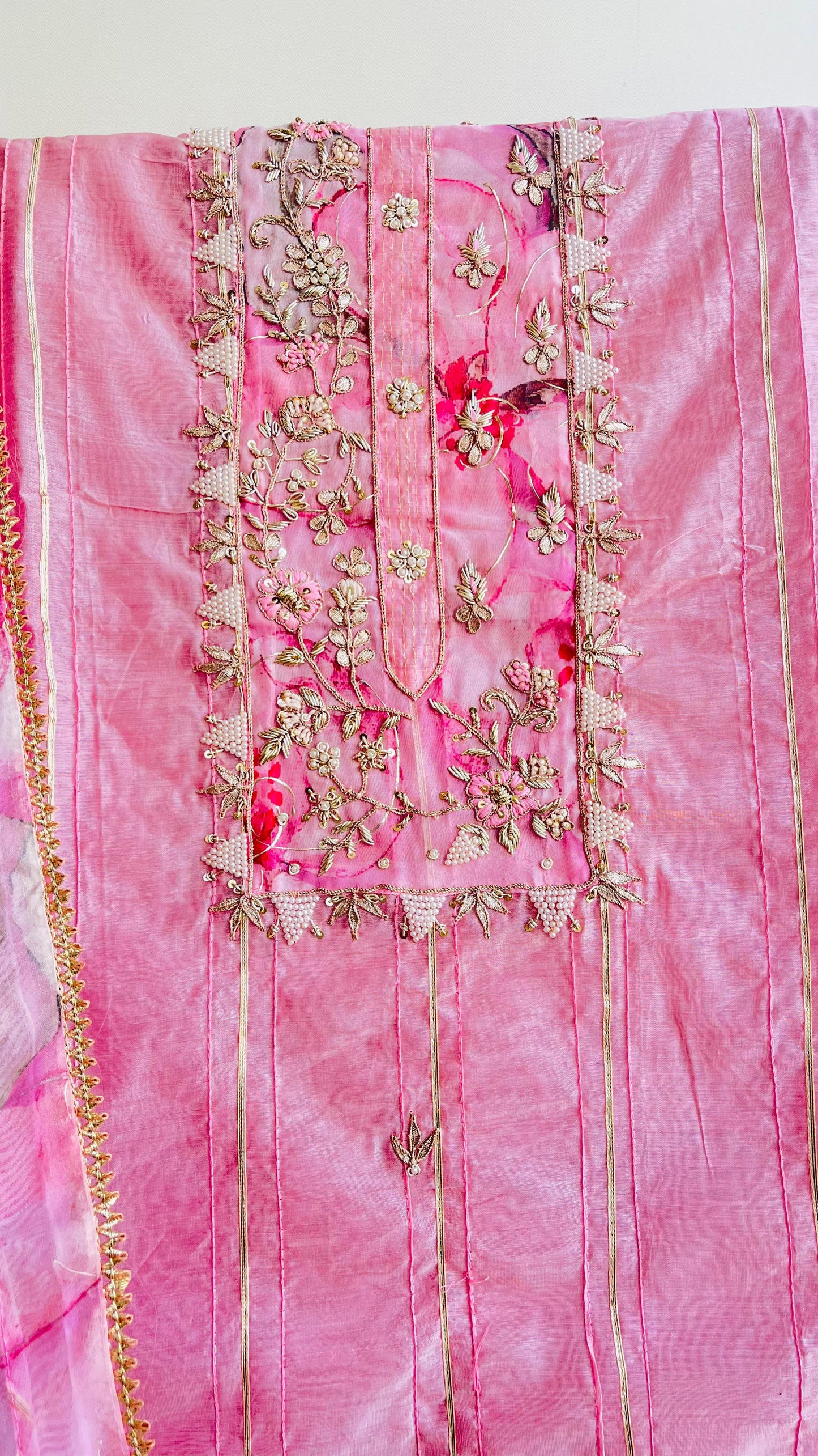 Pink Unstiched Suit